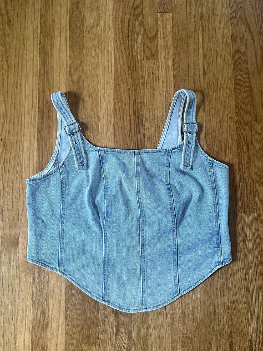 Wild Fable Light Blue Denim Corset Tank Top